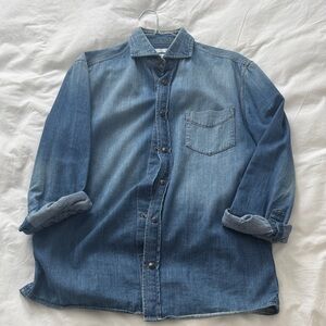 Brunello Cucinelli Men's Blue Denim Shirt